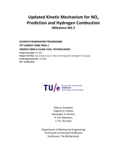 Updated Kinetic Mechanism for NOx Prediction and - H2-IGCC