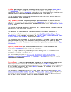 Cubism was developed between about 1908 and 1912 in a