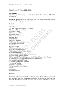 Mammalian Cell Culture