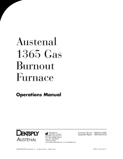 Austenal 1365 Gas Burnout Furnace