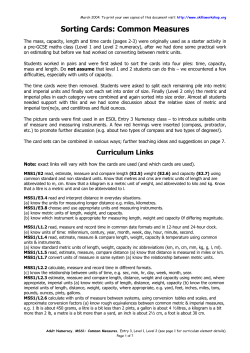Measure Cards - instruments, abbreviations, units