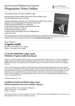 Programme Notes Online