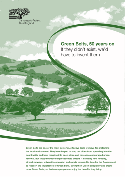 Green Belts 50 Years On - Campaign to Protect Rural England