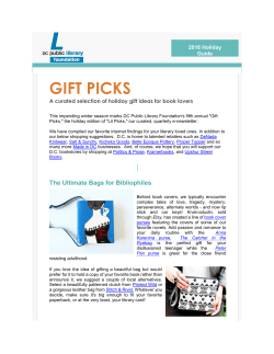 2016 Gift Picks Holiday Guide - DC Public Library Foundation