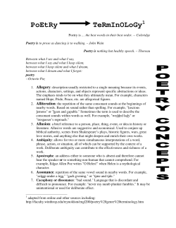 PoEtRy TeRmInOLoGy