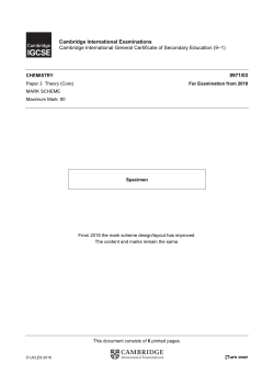 2018 Specimen Paper Mark Scheme 3
