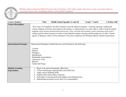 1 Whitman-Hanson Regional High School provides all students with