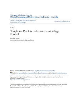 Toughness Predicts Performance In College Football