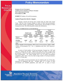 Number of Local Governments - Center for State and Local Finance