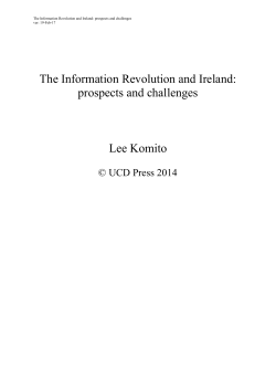 The Information Revolution and Ireland: prospects and challenges