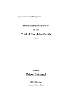The Parliamentary Debate on the Trial of Rev. John Smith