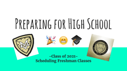 Preparing for High School