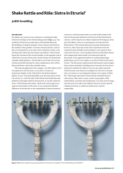 Shake, Rattle and Rôle: Sistra in Etruria?