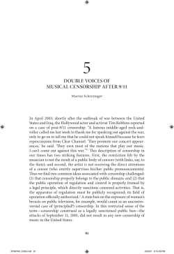 Double Voices of Musical Censorship after 9/11