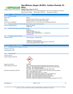 Argon 50-90%, Carbon Dioxide 10-50%