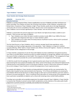 Page 1 of 18 `Type 2 Diabetes `: Factsheet Tower Hamlets Joint