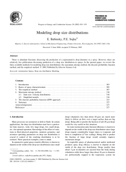 Modeling drop size distributions