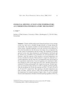 stomatal opening at elevated temperature: an