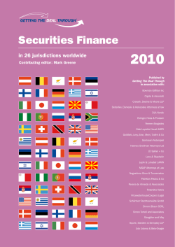 Securities Finance - Gorrissen Federspiel