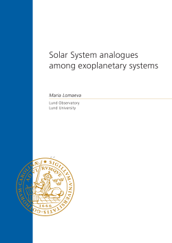 Solar System analogues among exoplanetary systems