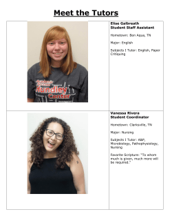 Meet the Tutors