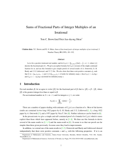 Sums of Fractional Parts of Integer Multiples of an Irrational