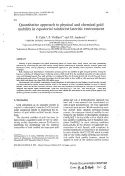 Quantitative approach to physical and chemical - IRD