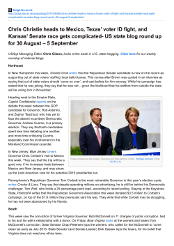 Chris Christie heads to Mexico, Texas` voter ID fight, and Kansas