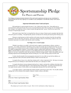 Sportsmanship Pledge