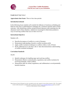 Lesson Plan: Conflict Resolution