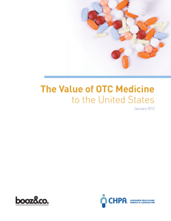 The Value of OTC Medicine to the United States