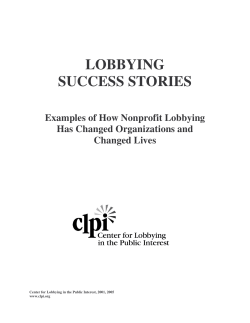 Lobbying Success Stories - National Council of Nonprofits