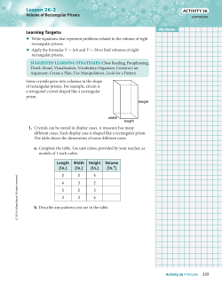 Lesson 26-2 Learning Targets: ACTIVITY 26