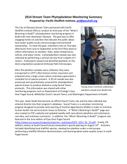 2014 Final Report - The Pacific Shellfish Institute