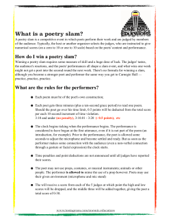 slam poetry competition rules for poets