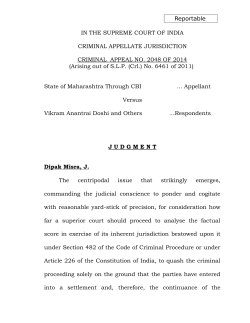 CRIMINAL APPEAL NO. 2048 OF 2014, State of Maharashtra