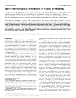 Electrophysiological precursors of social conformity