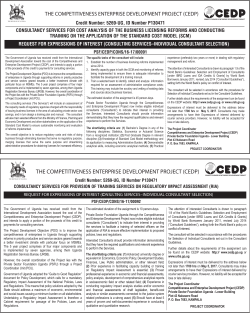 the competitiveness enterprise development project (cedp)