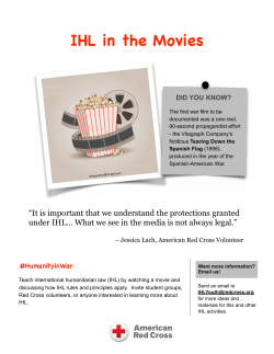 IHL Movie Activity - American Red Cross Youth