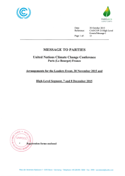 Message to Parties - volume I