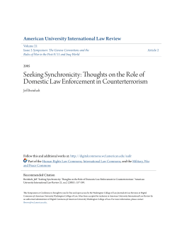 Seeking Synchronicity: Thoughts on the Role of Domestic Law