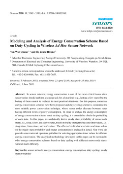 Modeling and Analysis of Energy Conservation Scheme Based on
