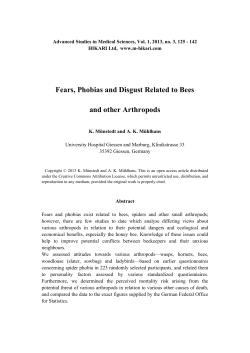 Fears, Phobias and Disgust Related to Bees and other