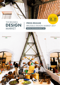 PRESS RELEASE BRUSSELS DESIGN MARKET 2017