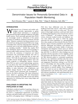 - American Journal of Preventive Medicine