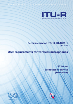 User requirements for wireless microphones