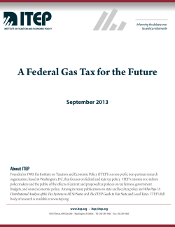 A Federal Gas Tax for the Future - The Institute on Taxation and