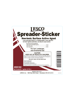 005182 - LESCO Spreader Sticker