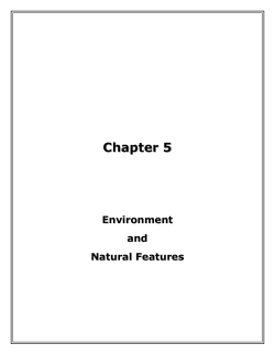 Chapter 5 - Environment and Natural Features