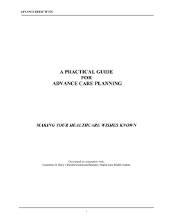 a guide for advance care planning